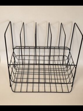 Black Metal Files Papers Organizer
